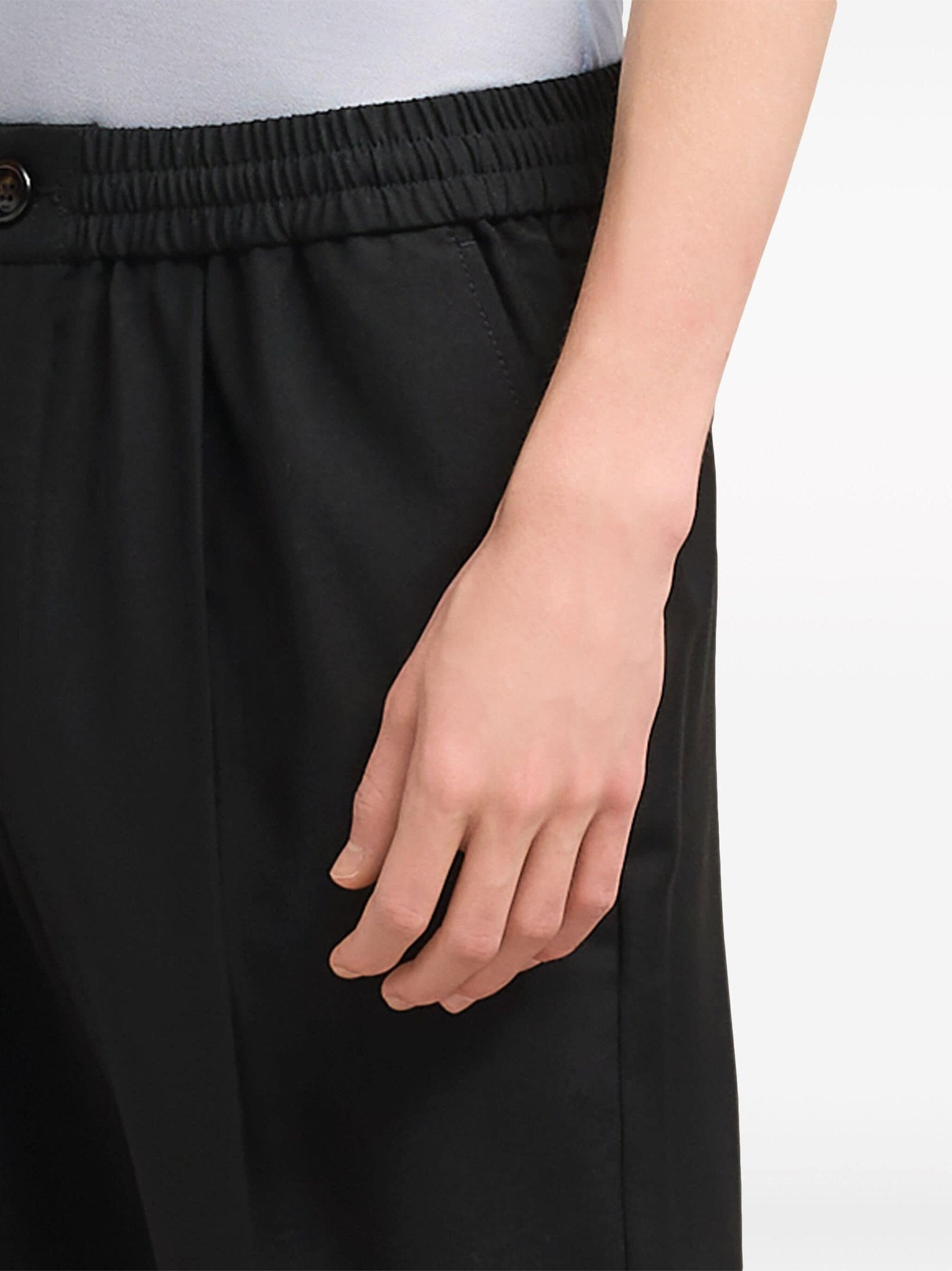 Ami paris cropped virgin wool tapered trousers