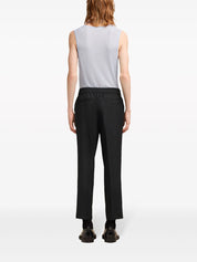 AMI Paris cropped virgin wool tapered trousers