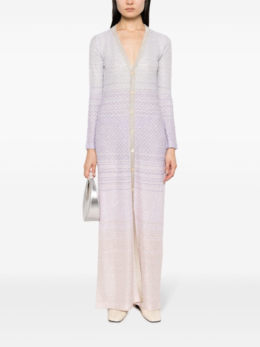 MISSONI Sequin-embellished mesh maxi cardigan