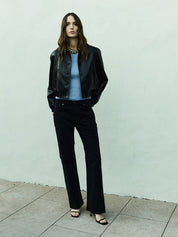 Genova low rise boot in navy