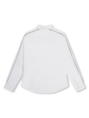 Kidswear stripe-trim long-sleeve shirt