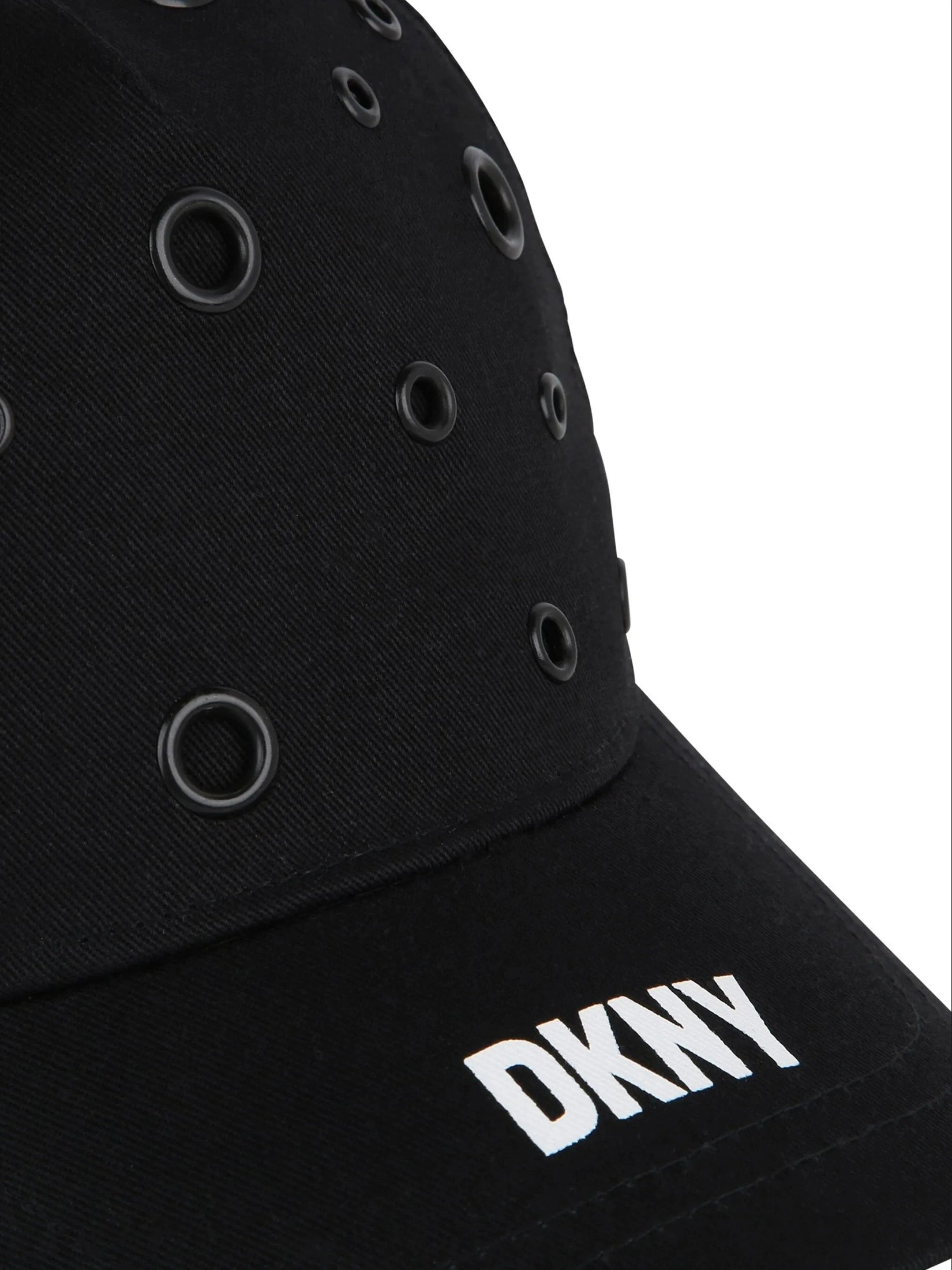 Logo-print eyelet-embellished cotton cap