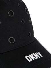 Logo-print eyelet-embellished cotton cap