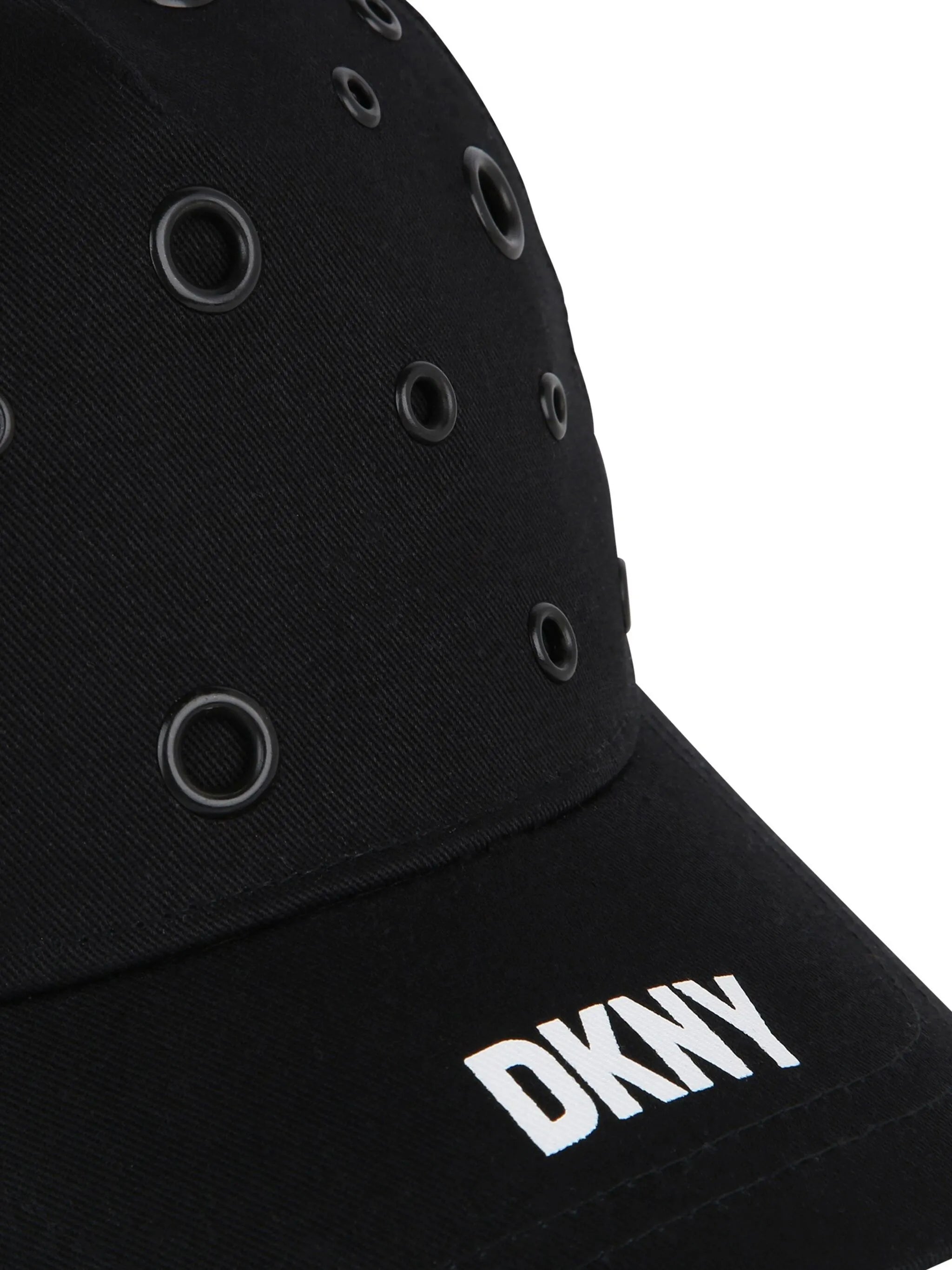 Logo-print eyelet-embellished cotton cap