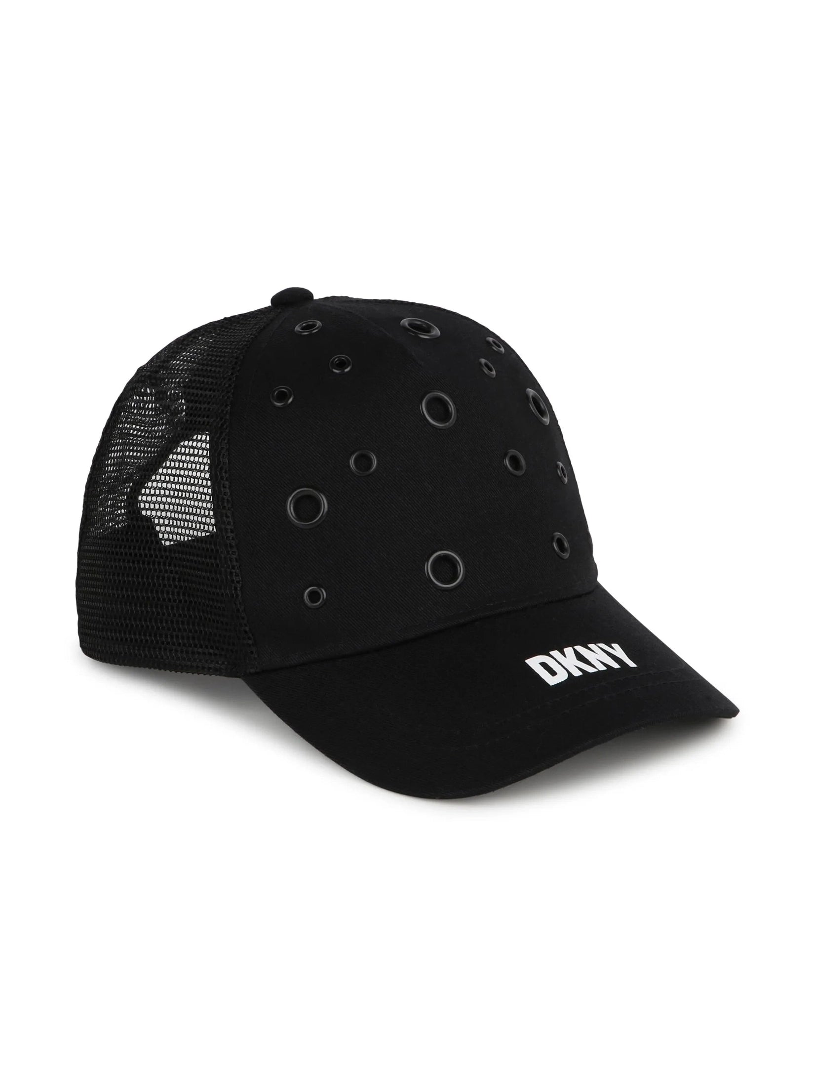 Logo-print eyelet-embellished cotton cap