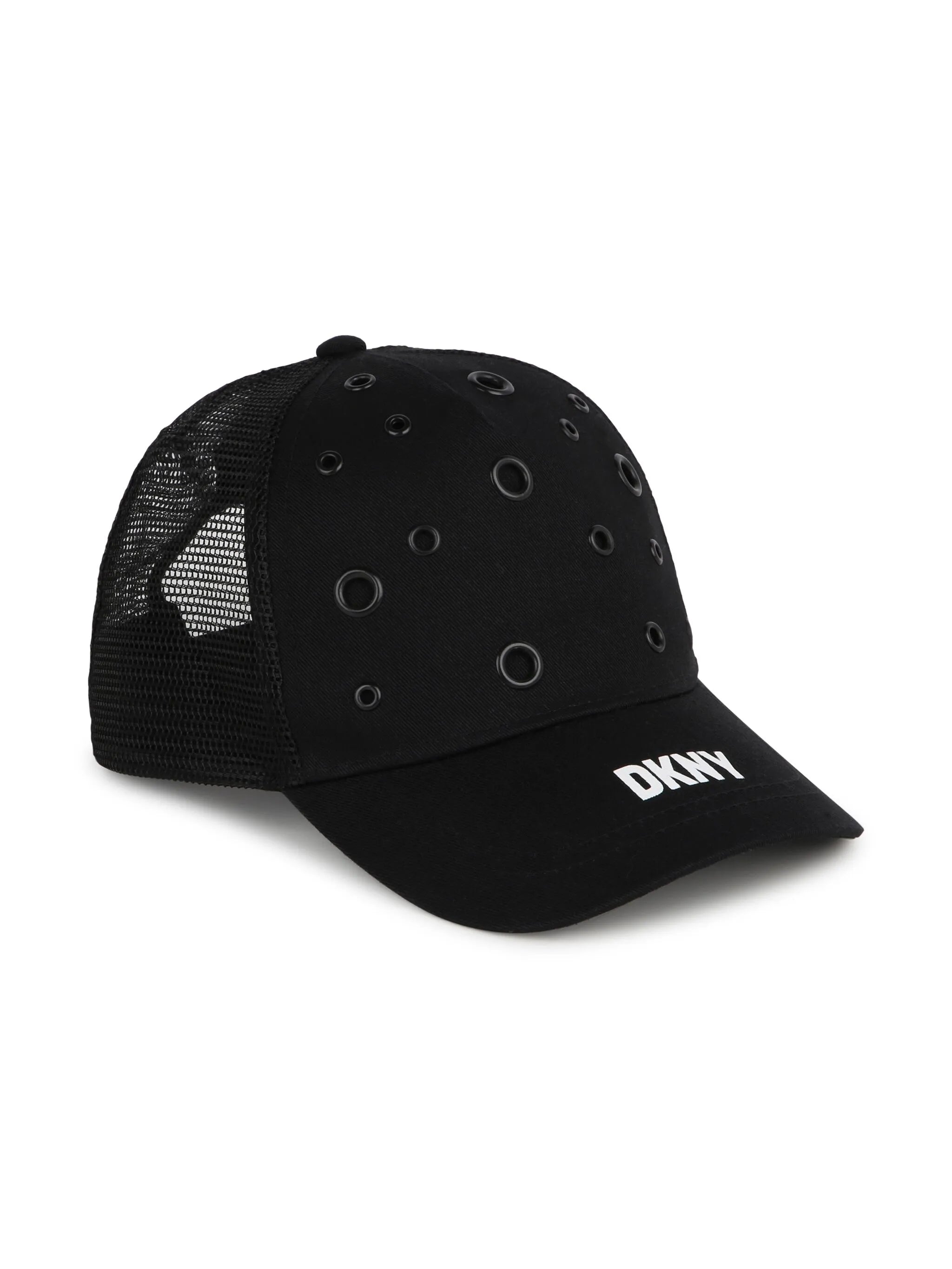 Logo-print eyelet-embellished cotton cap