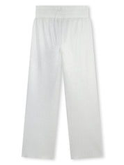 Dkny Kids logo-appliqué wide-leg trousers