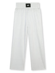 Dkny Kids logo-appliqué wide-leg trousers