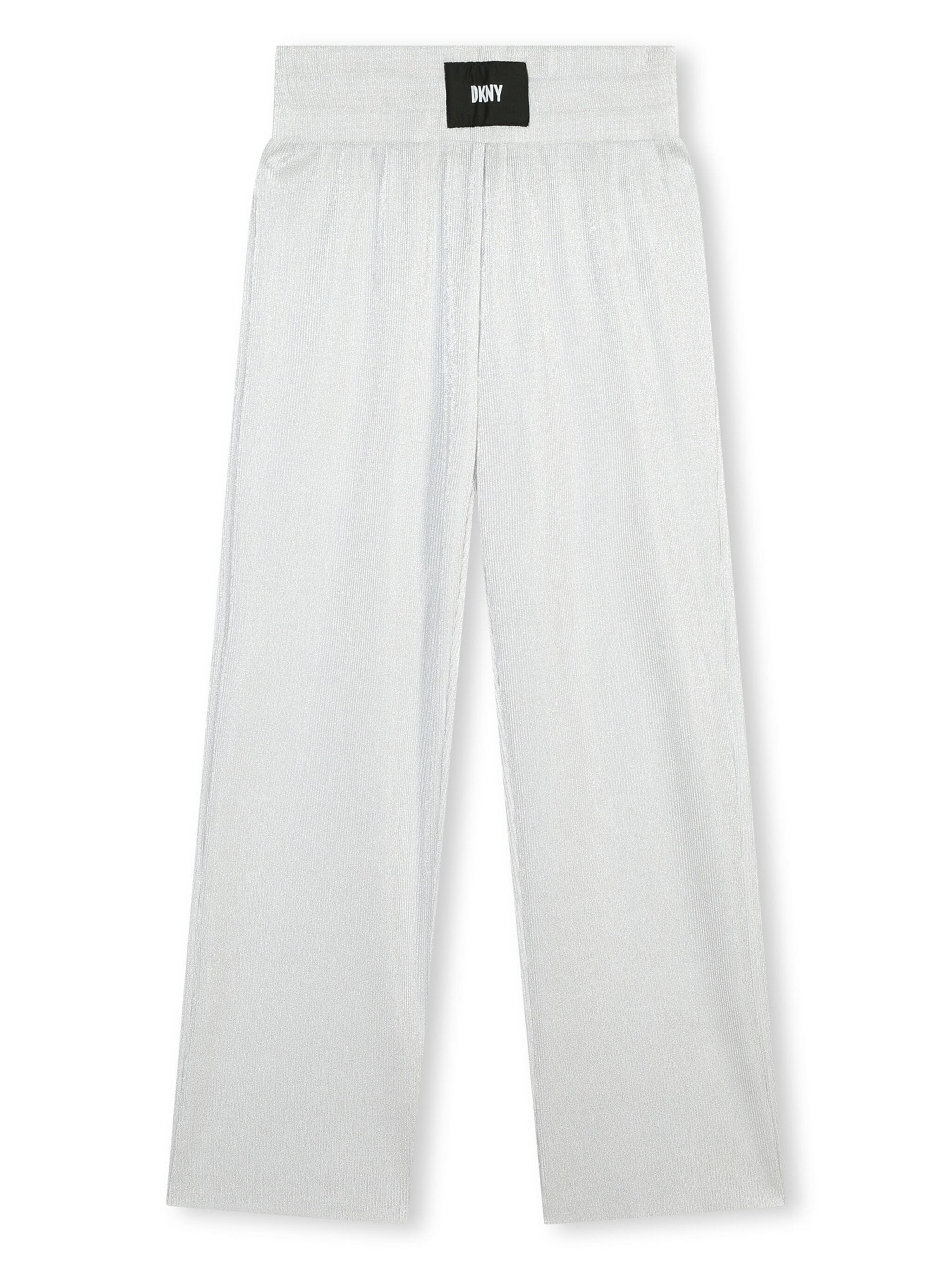 Dkny Kids logo-appliqué wide-leg trousers