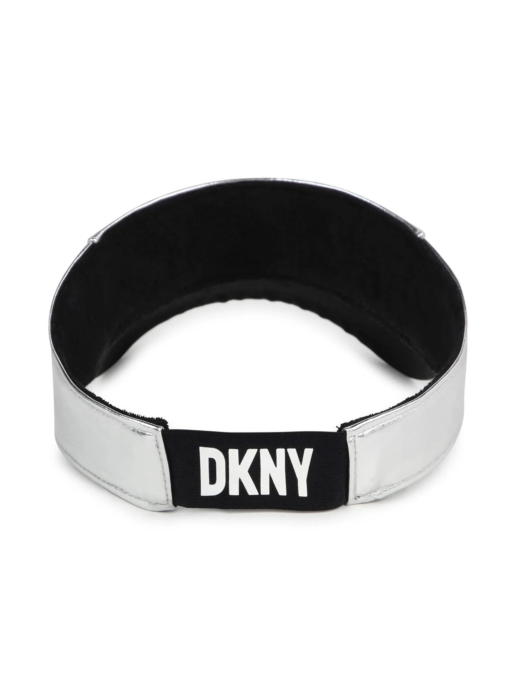 Metallic-finish logo-patch visor