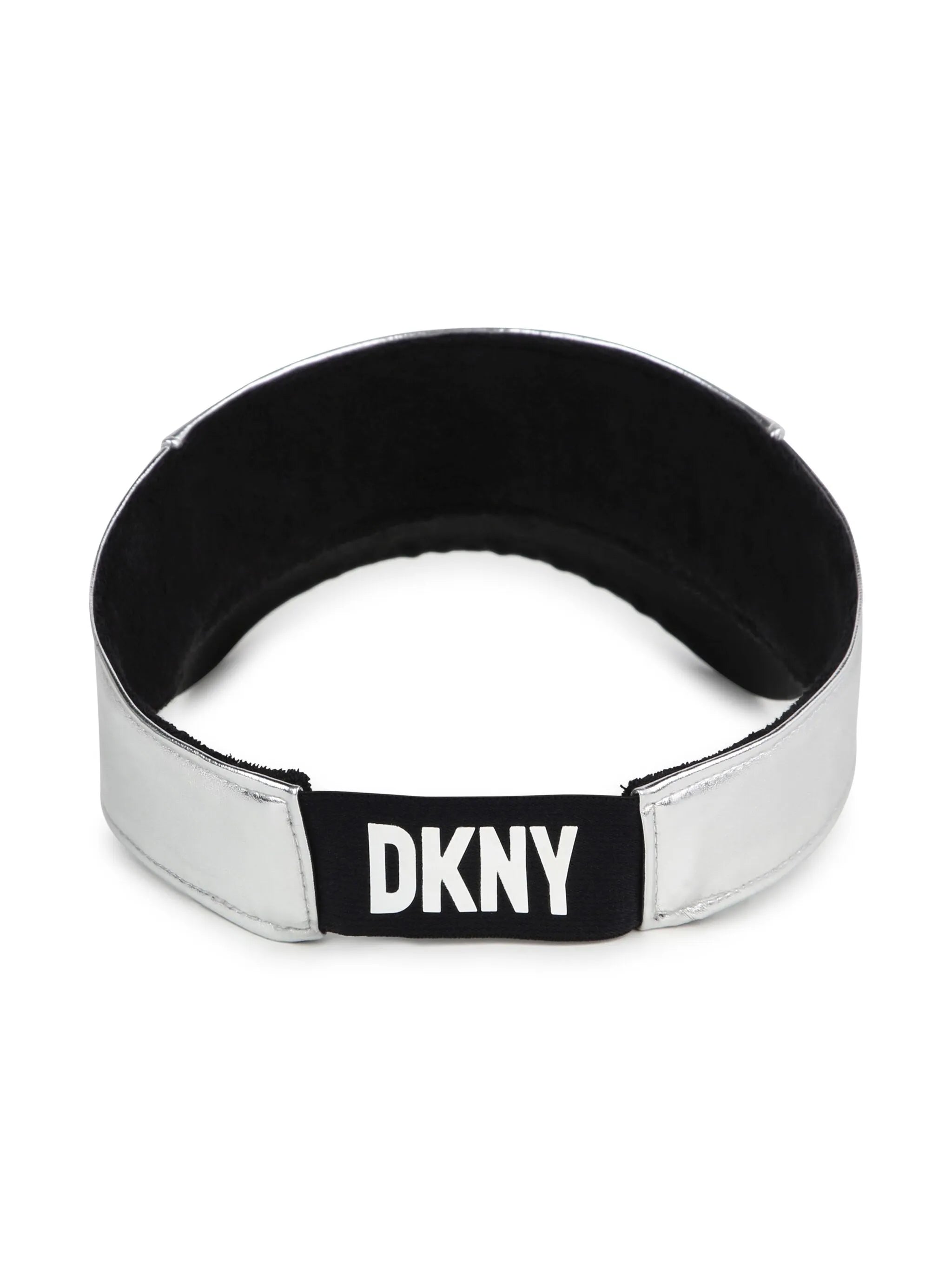 Metallic-finish logo-patch visor