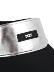 Metallic-finish logo-patch visor