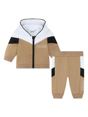 BOSS Kidswear logo-print cotton-blend tracksuit