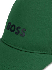 Logo-appliqué cotton cap