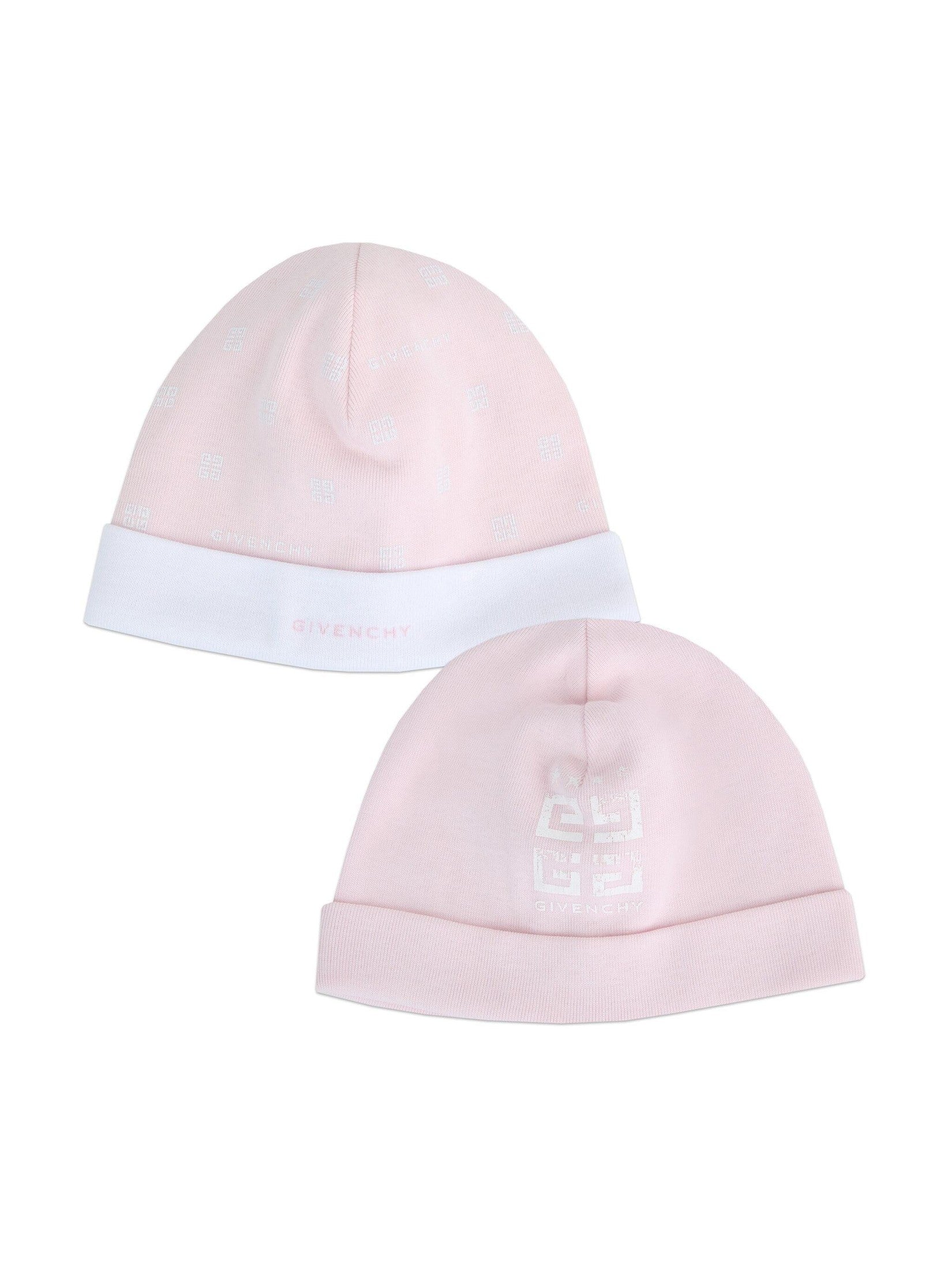 Givenchy kids 4g-print cotton beanie (set of two)