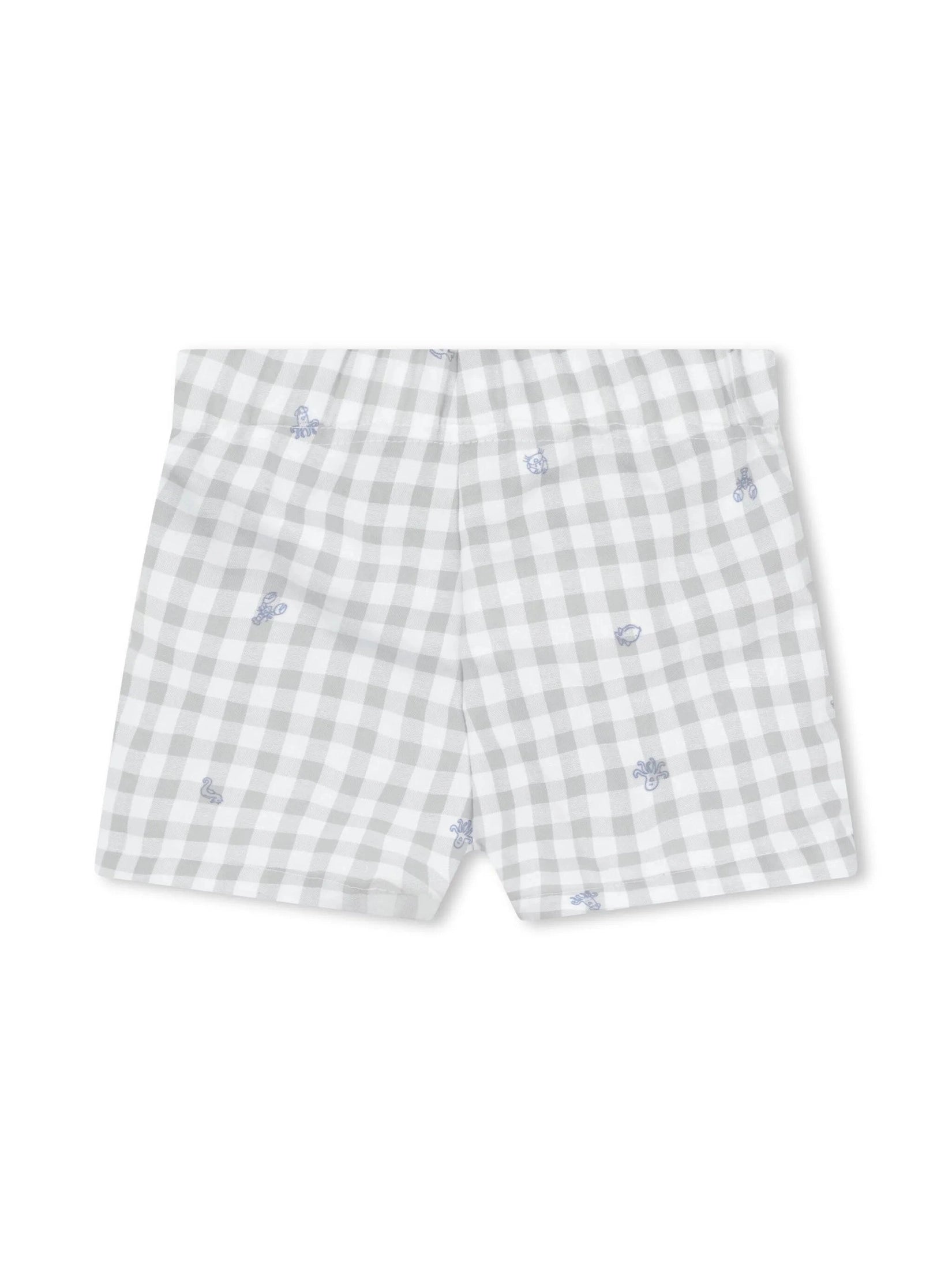 Kenzo Kids graphic-print checked T-shirt short set