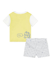 Kenzo Kids graphic-print checked T-shirt short set