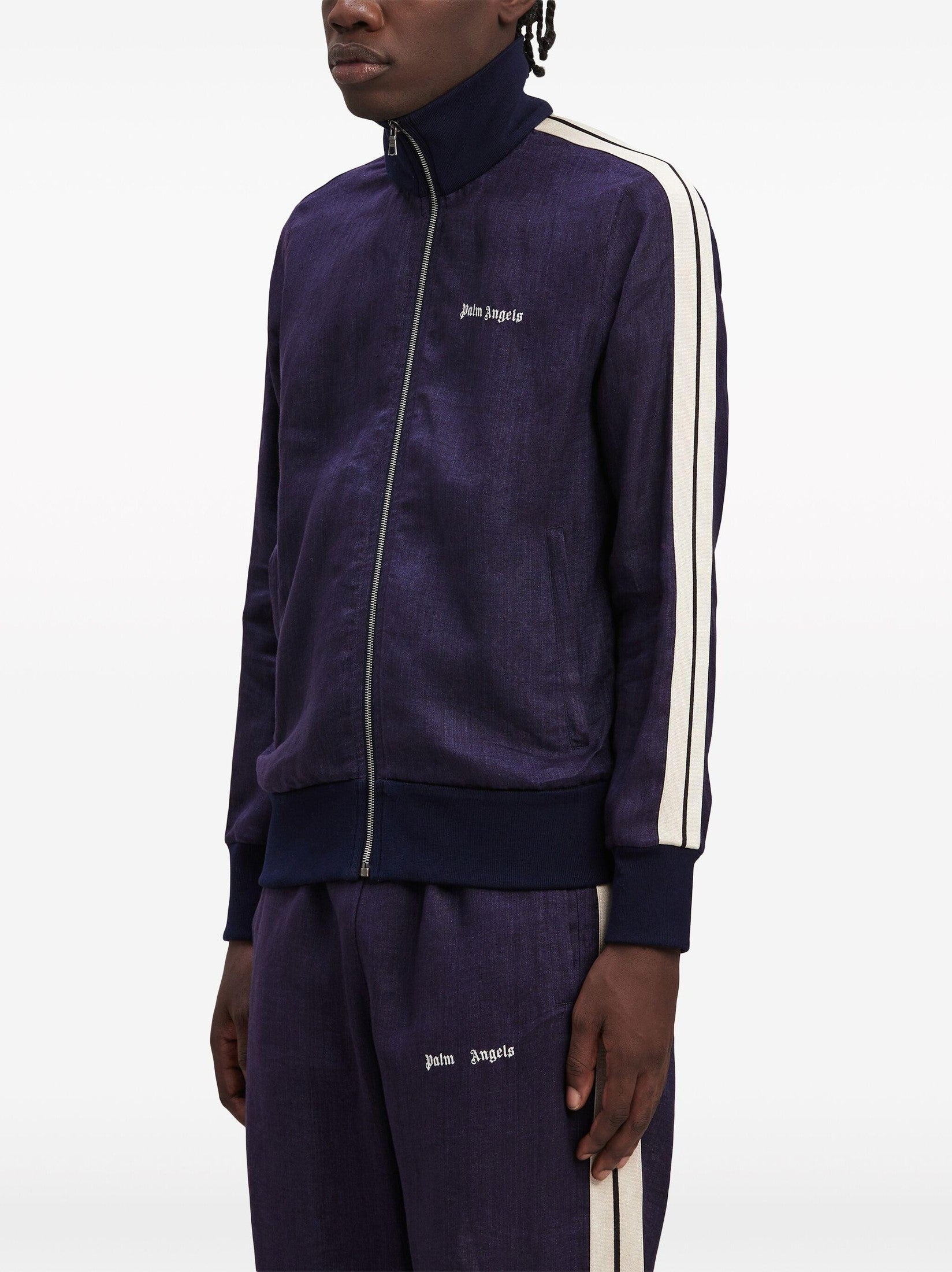 CLASSIC LOGO LINEN TRACK JKT NAVY BLUE جاكيت 
