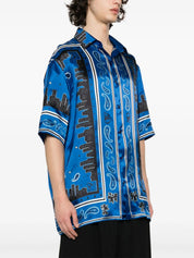 bandana-print satin shirt