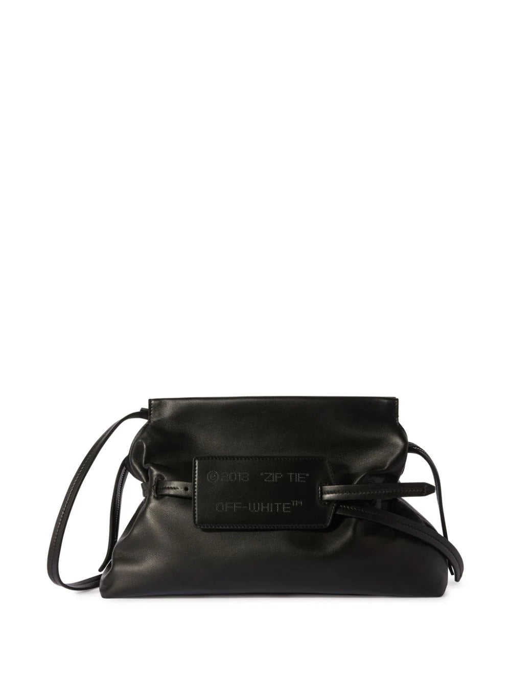 Zip Tie leather clutch bag