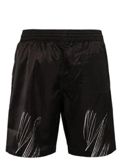 SCRIBBLE DIAGS SURFER SWIMSHO BLACK WHIT