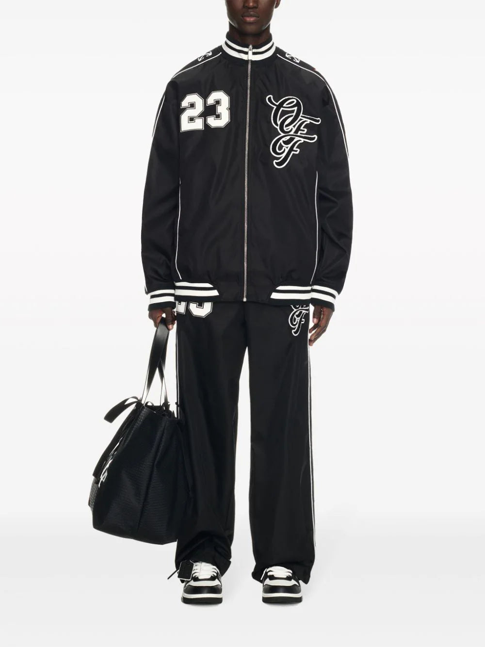 NATLOVER NYL VARSITY TRACKTOP BLACK WHITE