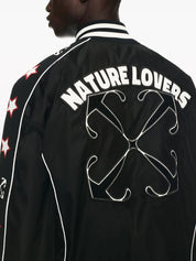 NATLOVER NYL VARSITY TRACKTOP BLACK WHITE