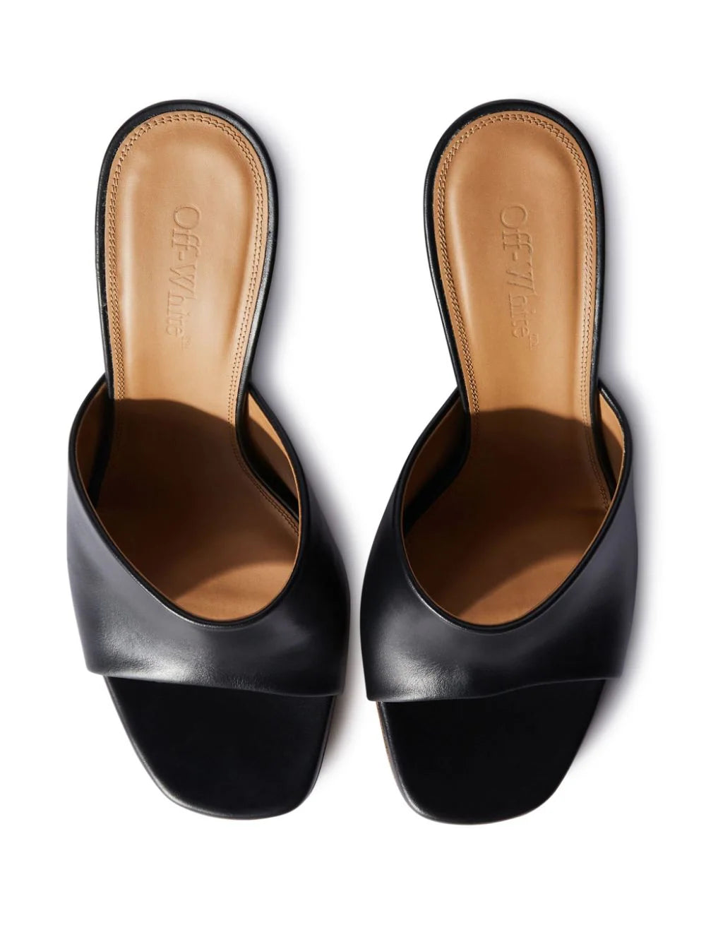 Jug wedge-heel leather mules