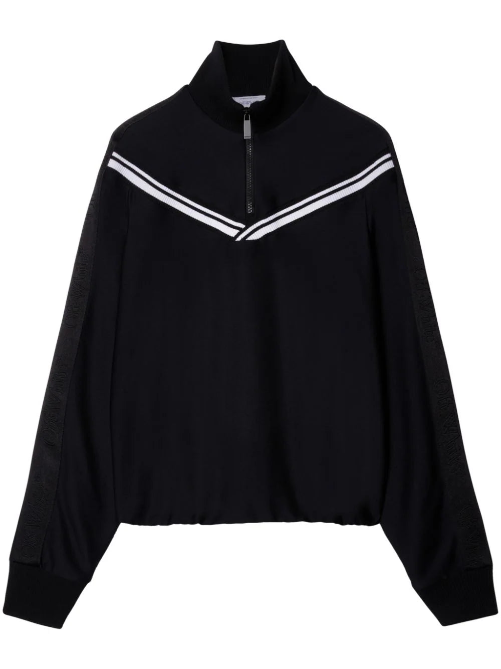 logo-band ribbed track jacket