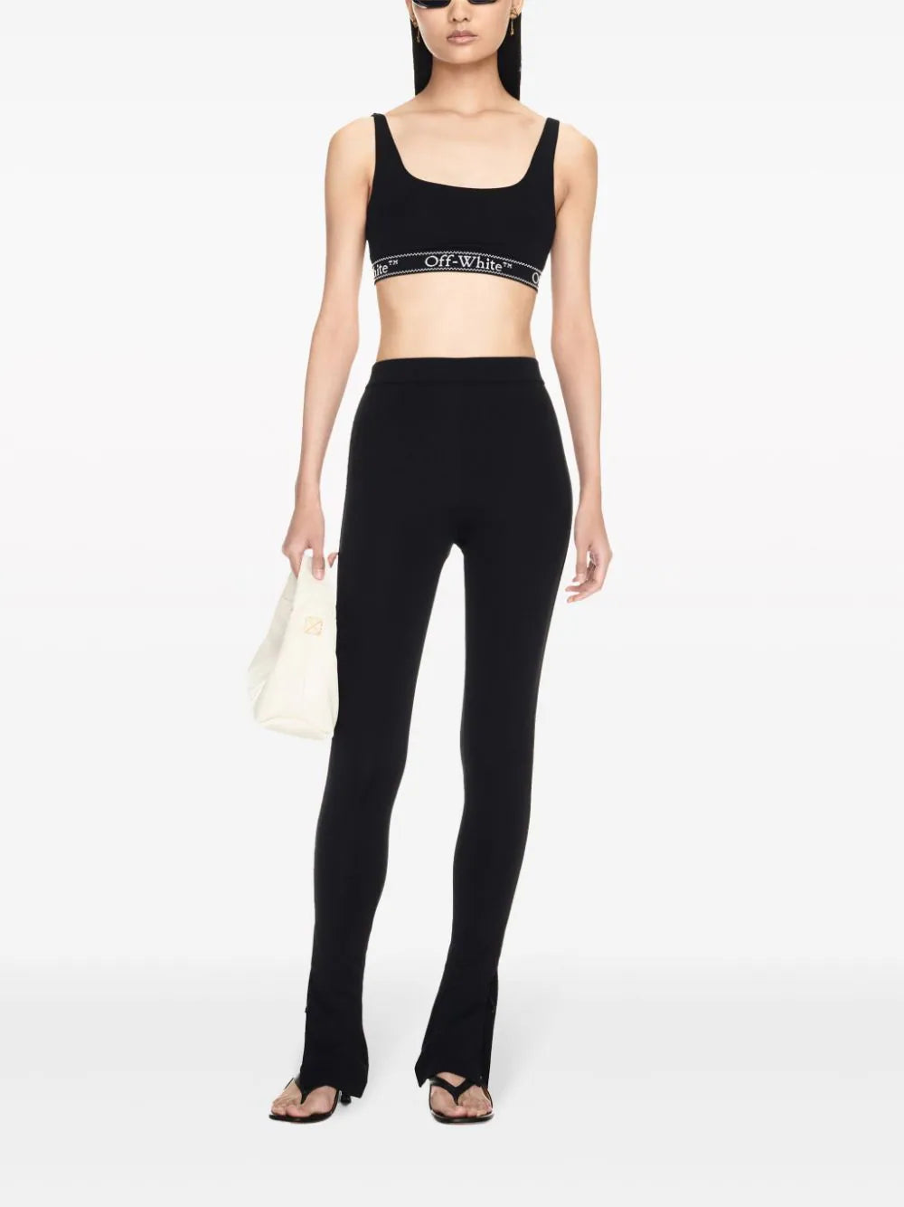 logo-tape high-waist leggings