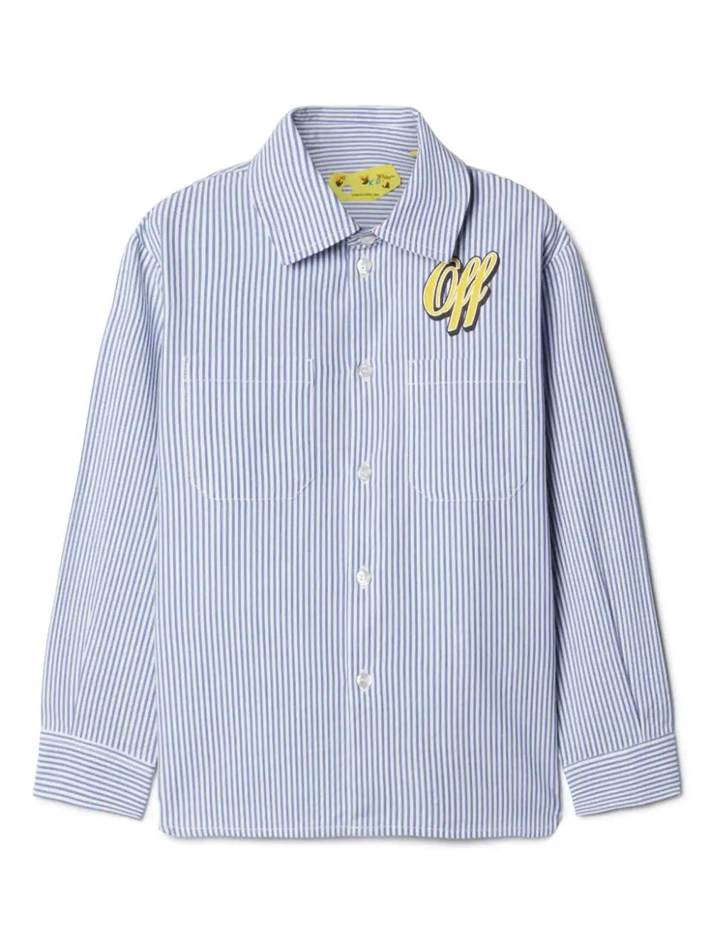 Baseball logo-print cotton shirt