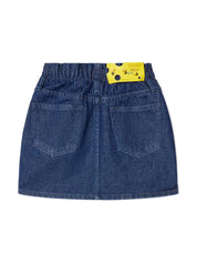 OFF STAMP PLAIN DENIM SKIRT