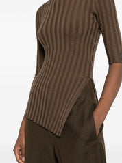 Calvin Klein high-neck ribbed-knit top