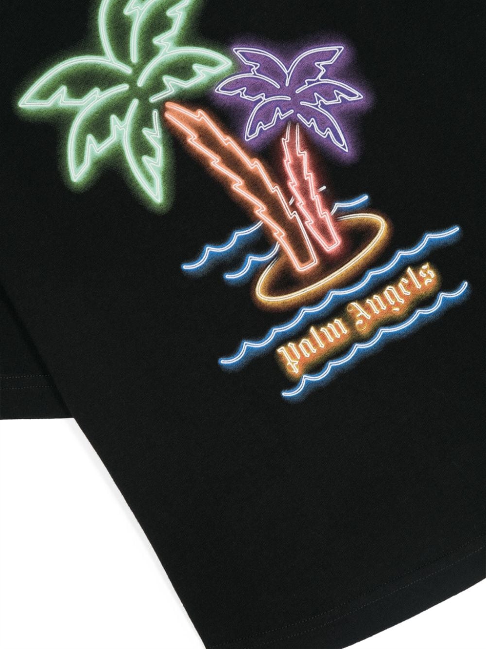 Neon Palms printed cotton T-shirt تي شيرت 