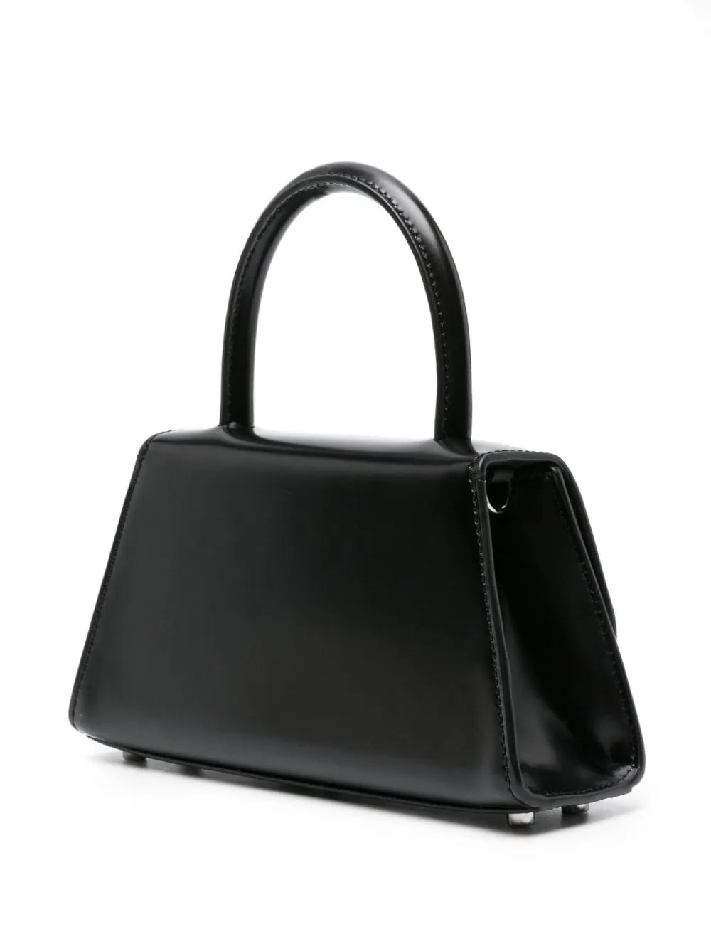 BLACK LEATHER MINI BOW BAG حقيبة 