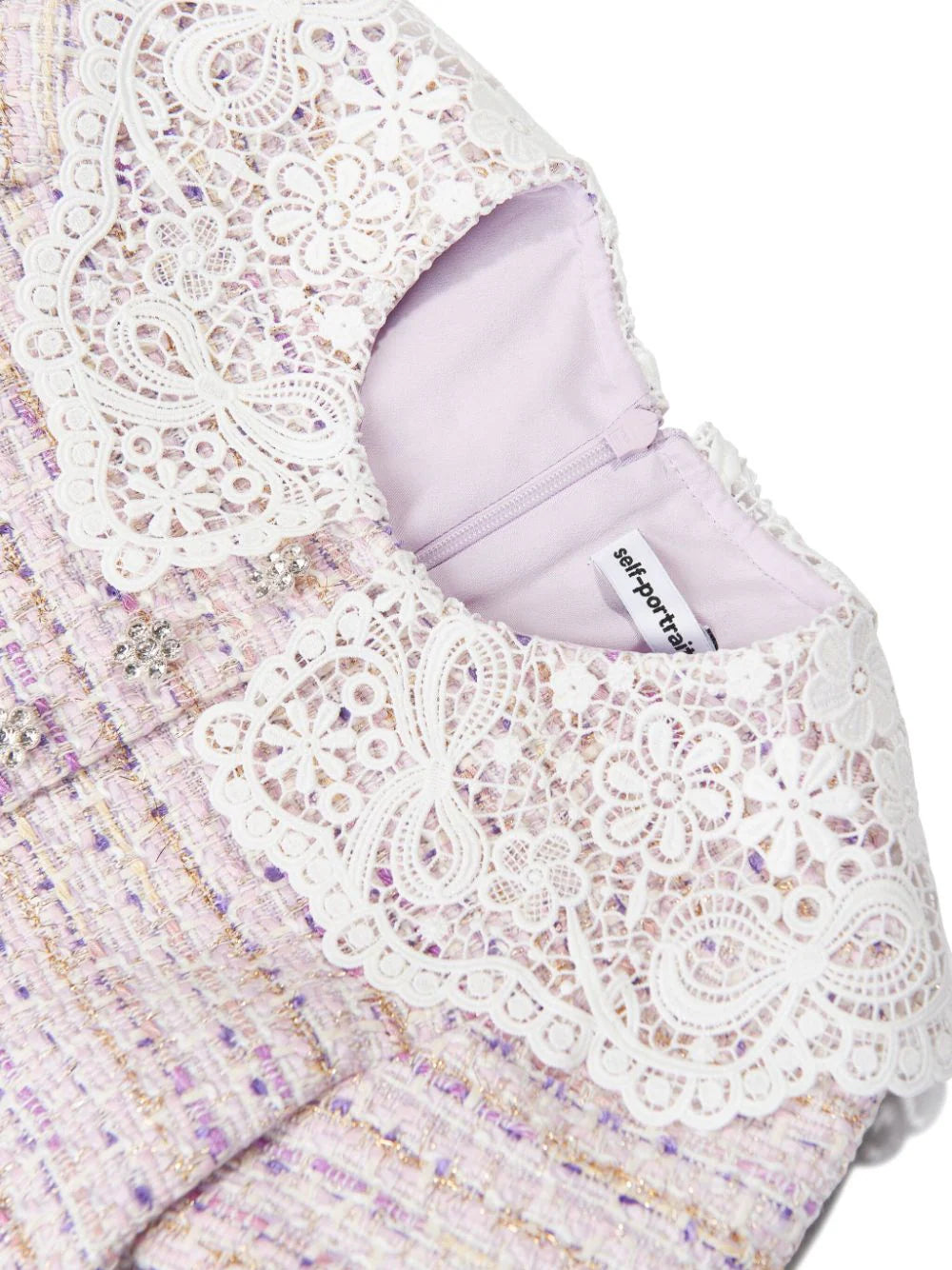 LILAC BOUCLE DRESS