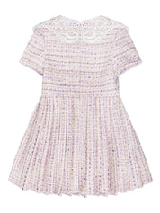 LILAC BOUCLE DRESS