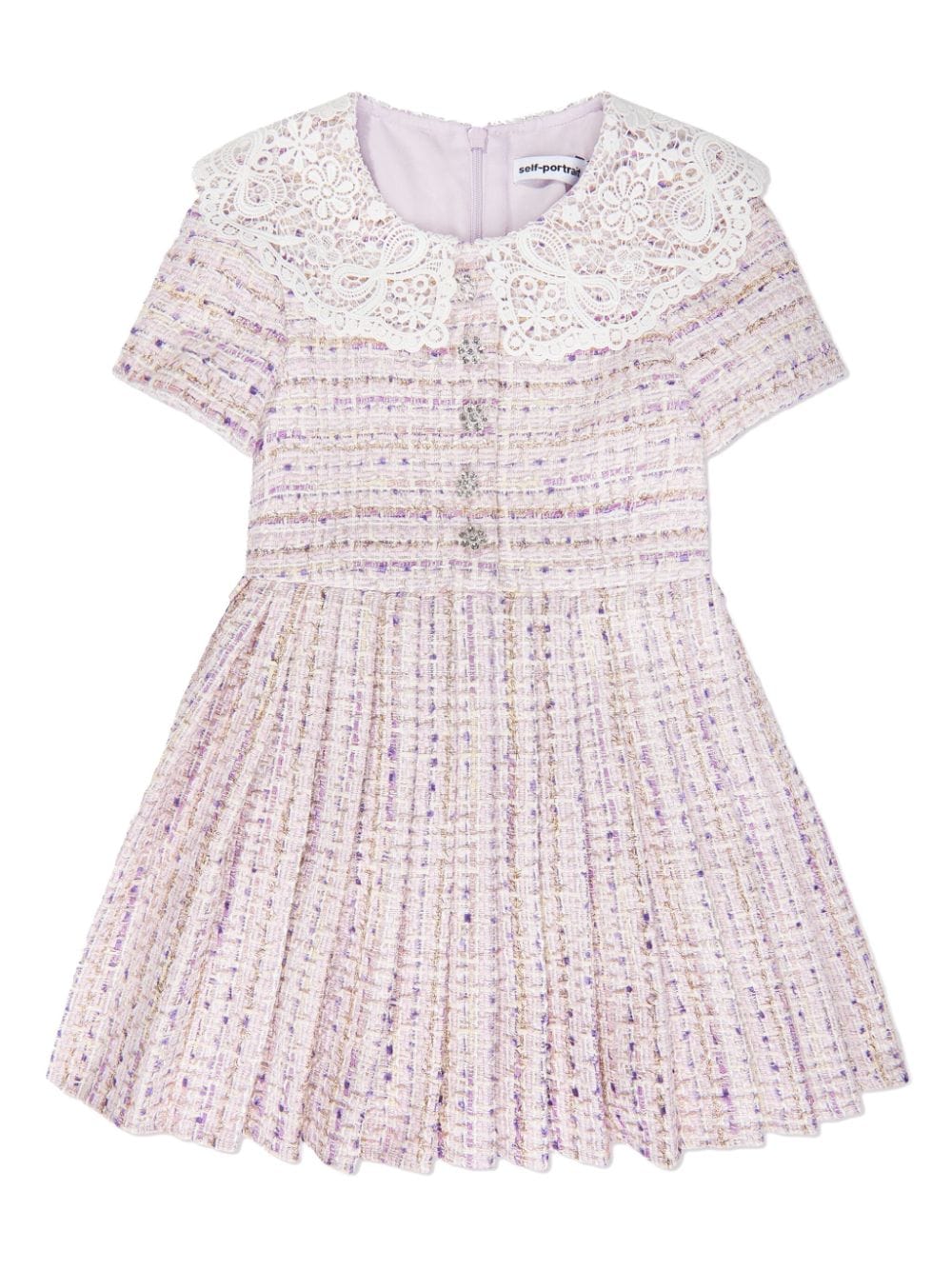 LILAC BOUCLE DRESS