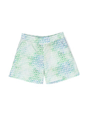 logo-print cotton swim shorts