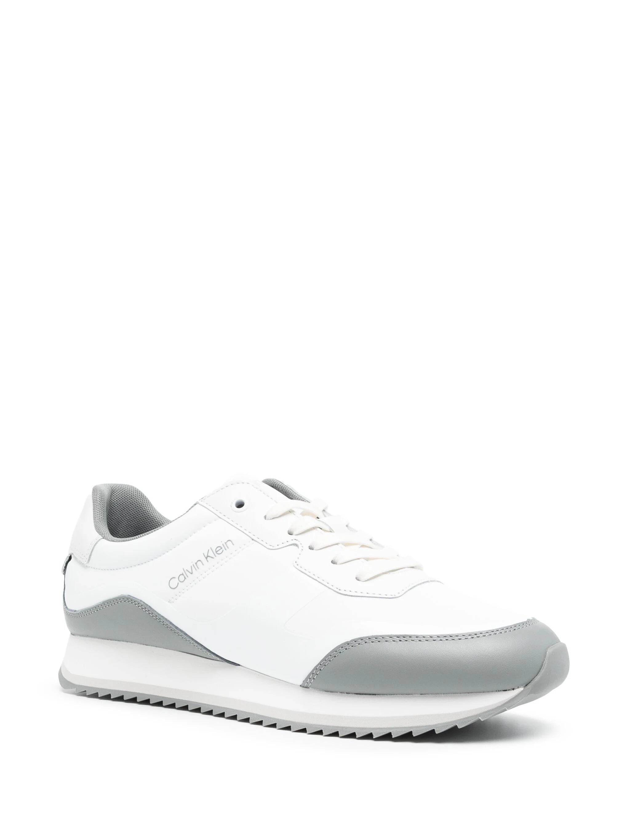 Calvin Klein contrasting-panel leather sneakers
