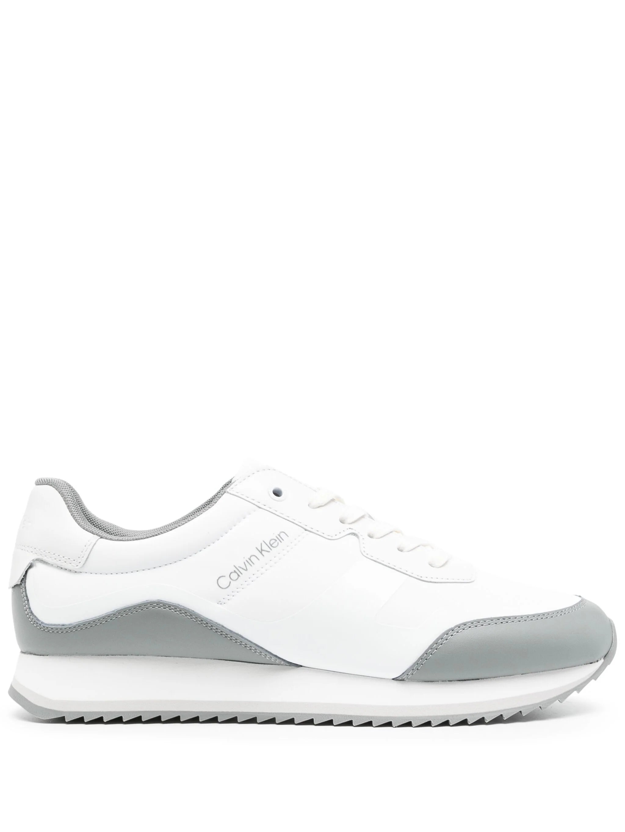 Calvin Klein contrasting-panel leather sneakers