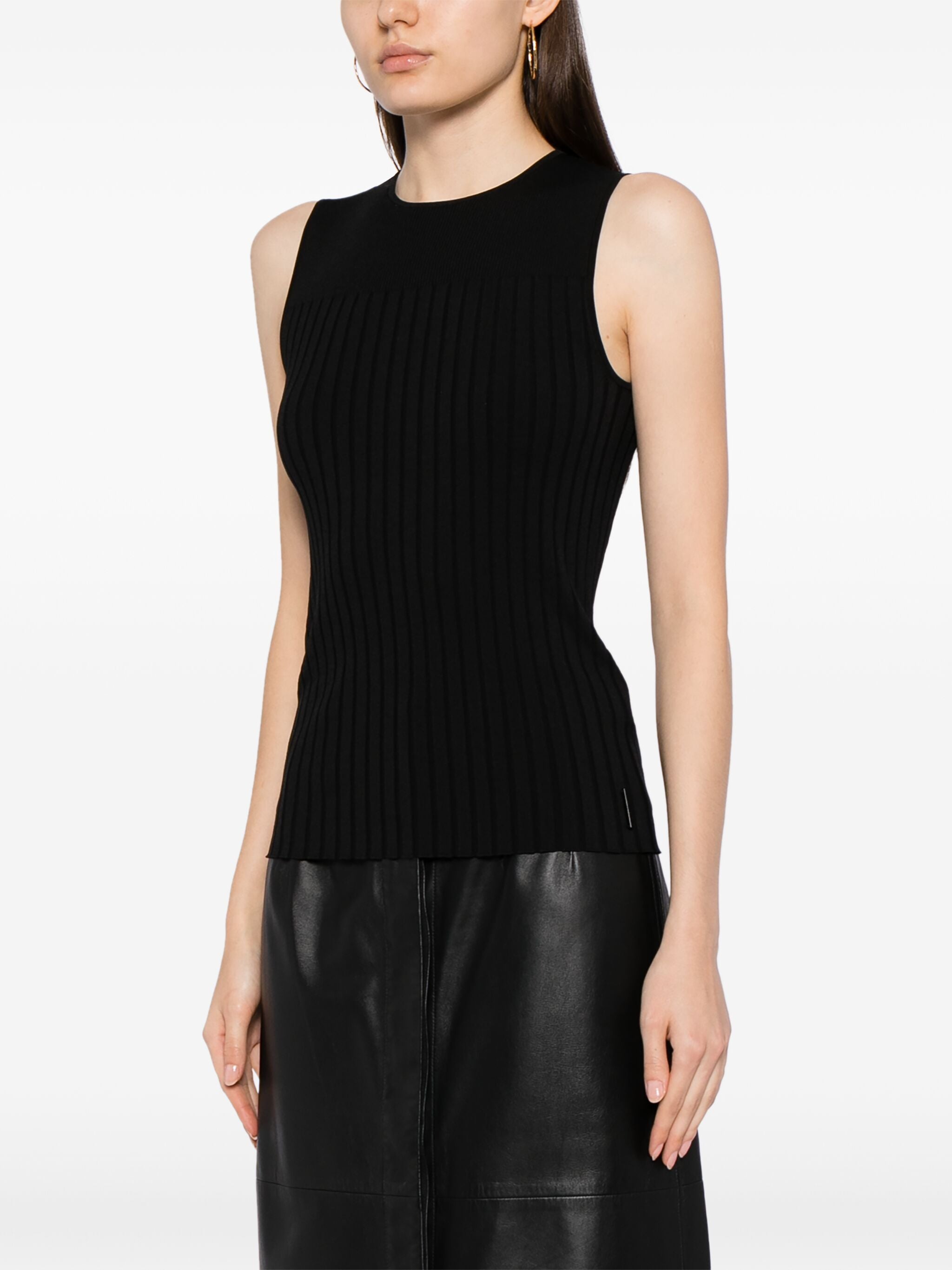 Calvin Klein ribbed-knit sleeveless top