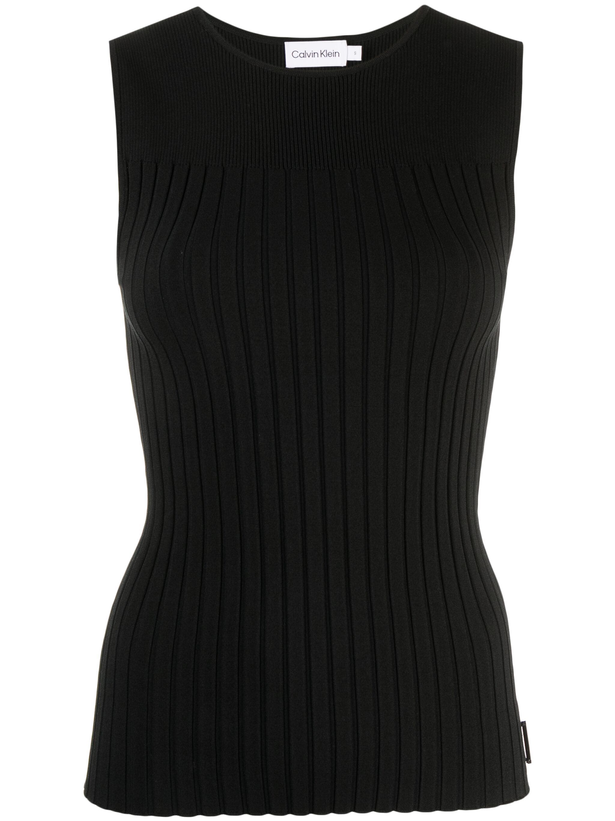 Calvin Klein ribbed-knit sleeveless top