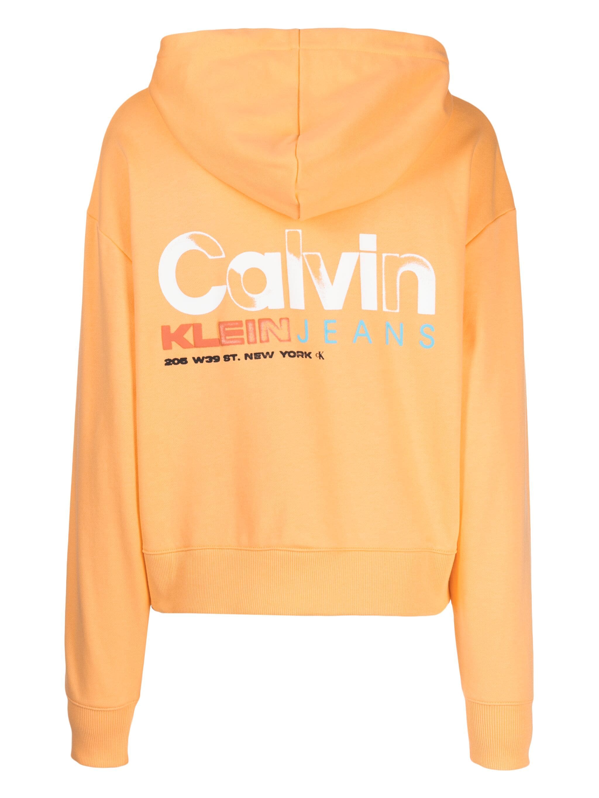 Calvin Klein logo-print cotton hoodie