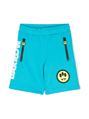 logo-print cotton track shorts