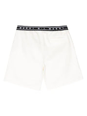 logo-print strap cotton shorts