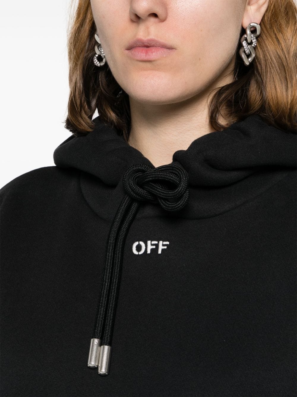 logo-embroidered cotton hoodie