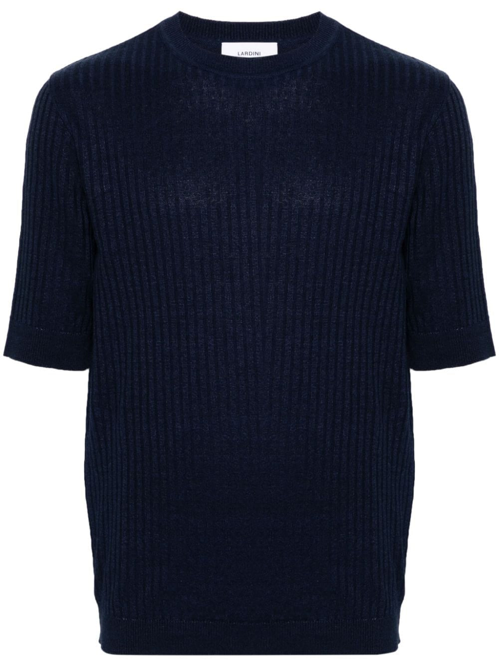 ribbed short-sleeve jumper