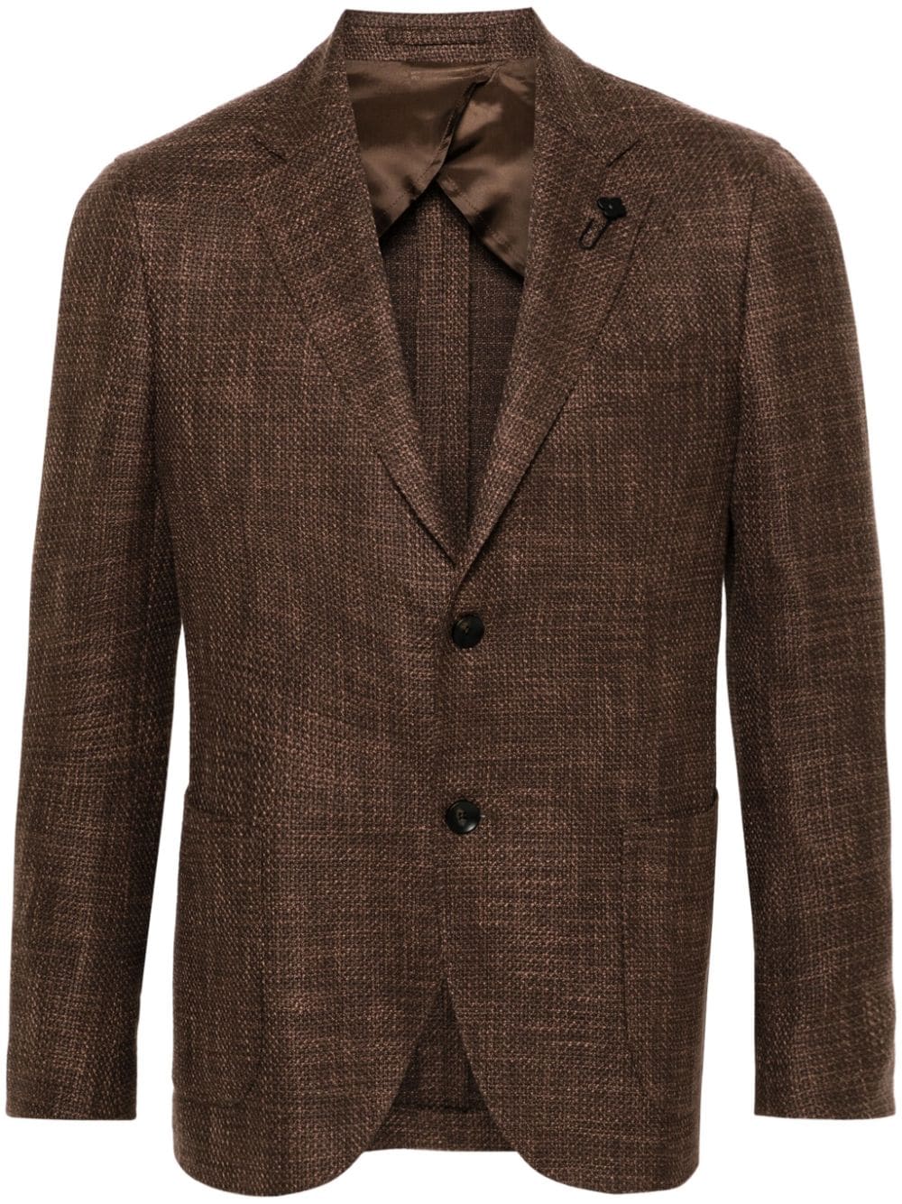 notched-lapels single-breasted blazer