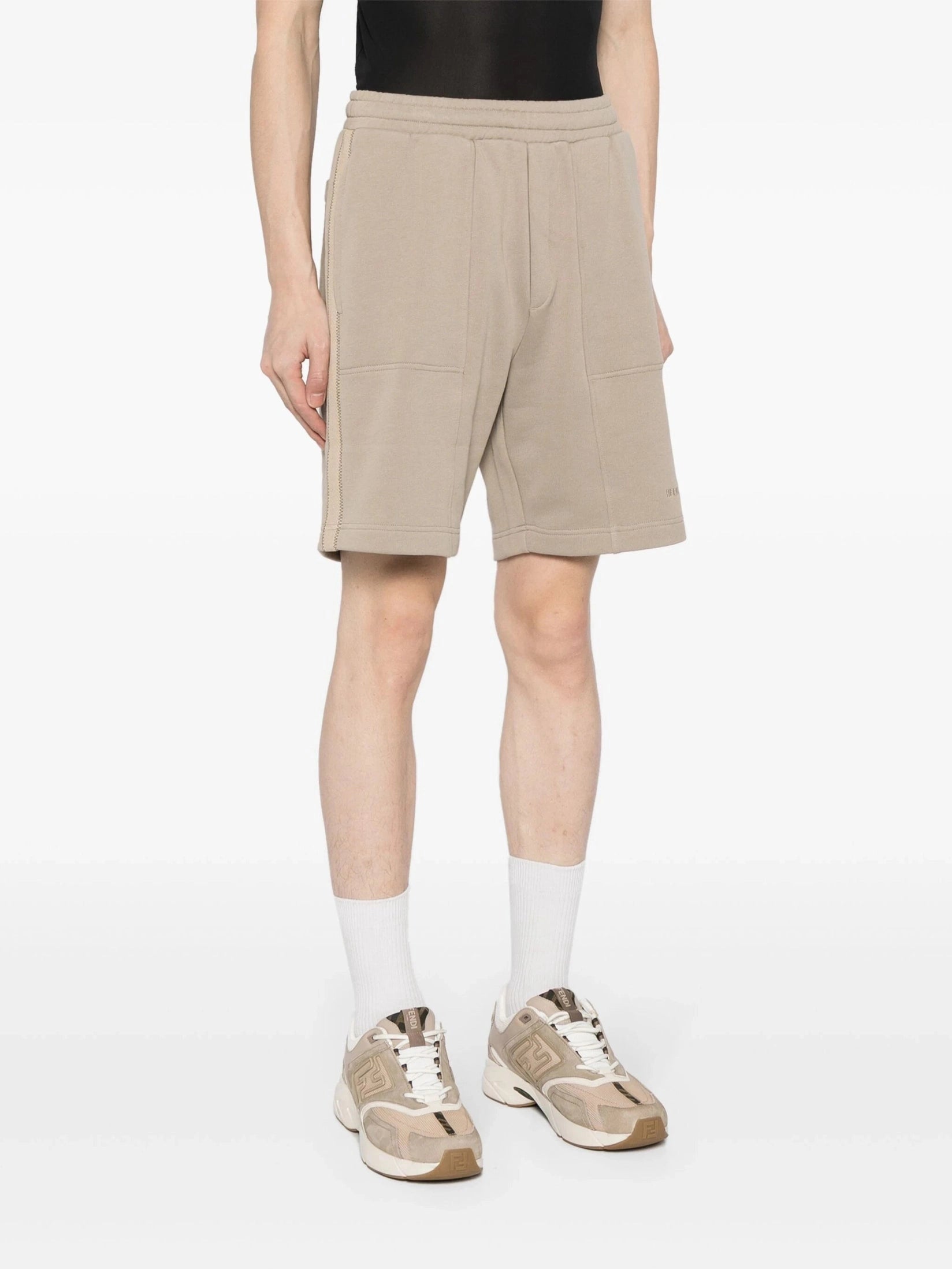 Helmut lang logo-embroidered tape track shorts